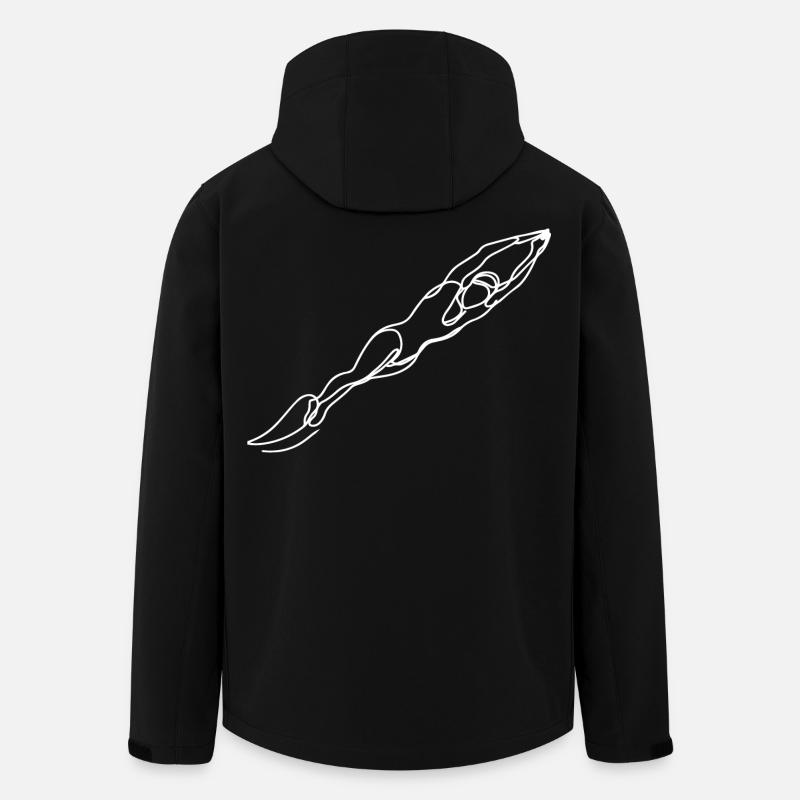 nageuse femme dessin - Veste softshell homme en polyester recyclé Stanley/Stella - noir