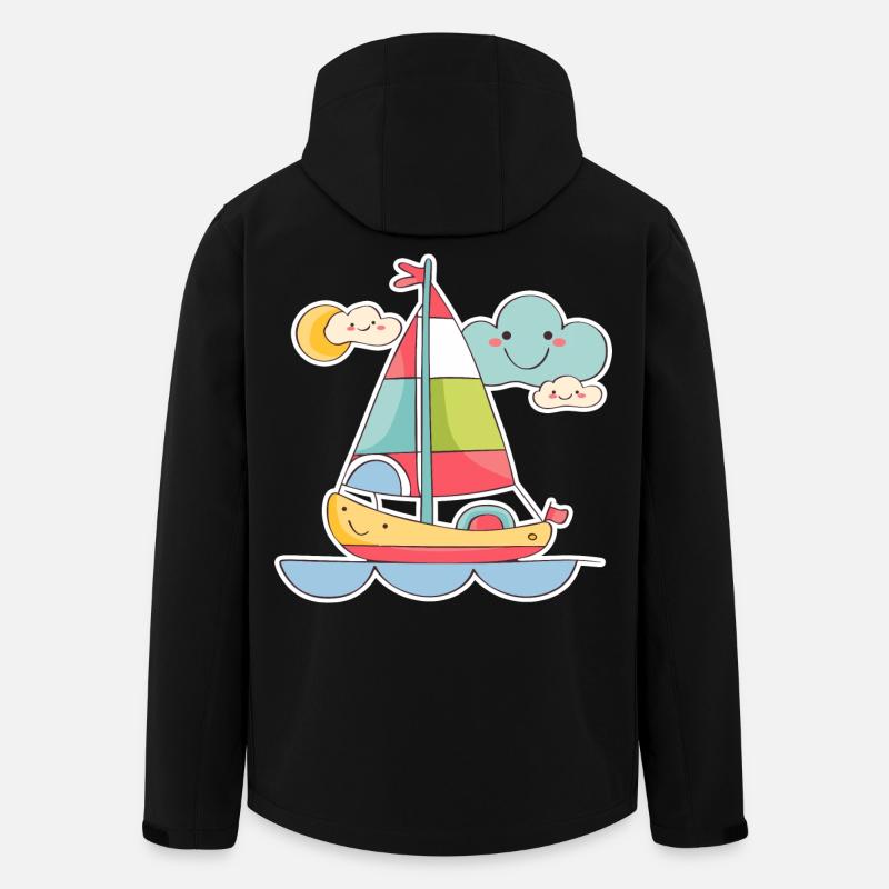 Sailing Comic Look - Men’s Recycled Softshell Jacket by Stanley/Stella - black