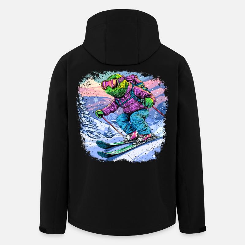 Chameleon Skier / Skier Chameleon - Men’s Recycled Softshell Jacket by Stanley/Stella - black