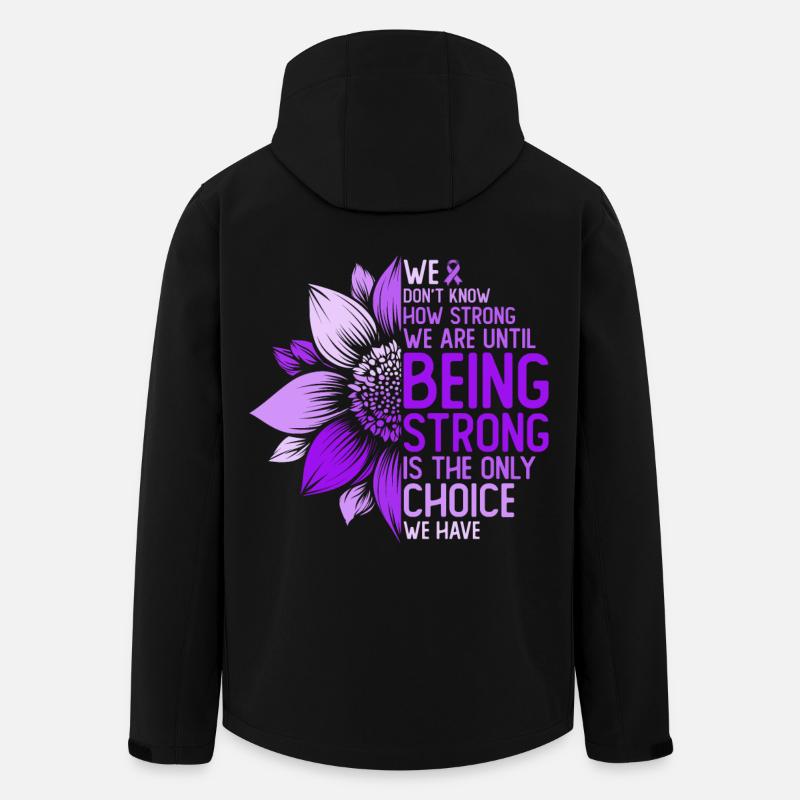 Krebs Bewusstein Sonnenblume Motivation Geschenk - Recycelte Männer Softshell-Jacke von Stanley/Stella - Schwarz