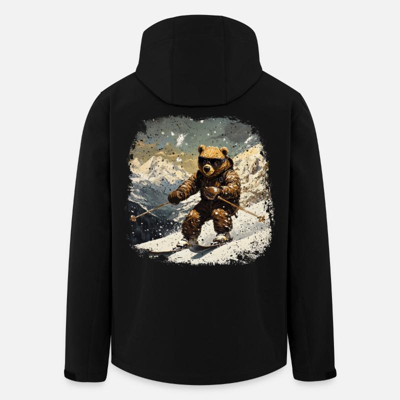 Ski d’ours - Veste softshell homme en polyester recyclé Stanley/Stella - noir