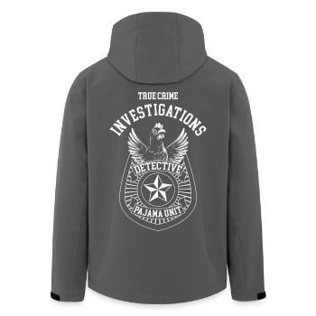 True Crime Détective Marque Poulet Cadeau Drôle - Veste softshell homme en polyester recyclé Stanley/Stella - noir - Dos - AI Model Male 185 light (185cm)