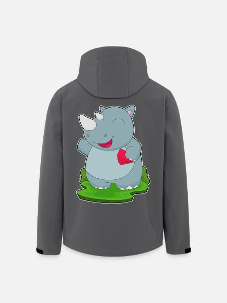 Nashorn Poker Pokerkarten - Recycelte Männer Softshell-Jacke von Stanley/Stella - Schwarz