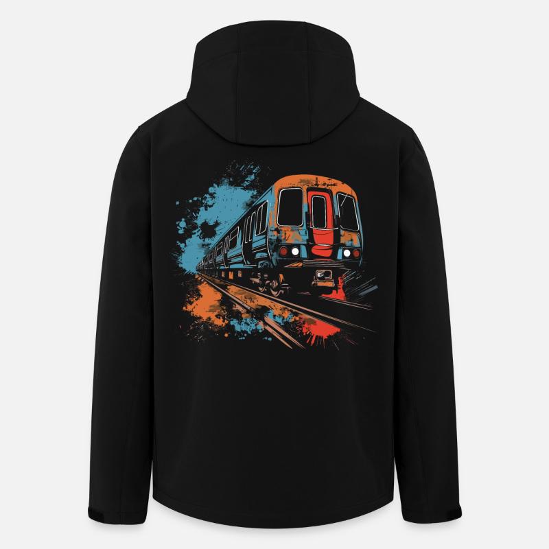 Eisenbahn - Recycelte Männer Softshell-Jacke von Stanley/Stella - Schwarz