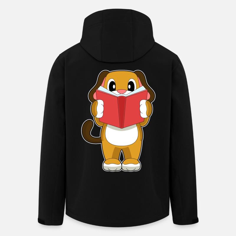 Hund Buch - Recycelte Männer Softshell-Jacke von Stanley/Stella - Schwarz