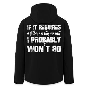 If it requires a filter on this mouth, I probably - Men’s Recycled Softshell Jacket by Stanley/Stella - black - Back - AI Model Male 185 light (185cm)
