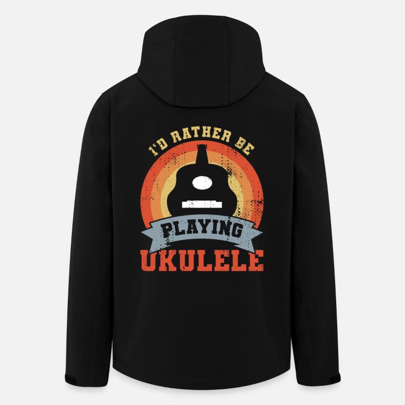 I'd rather play the ukulele - Men’s Recycled Softshell Jacket by Stanley/Stella - black