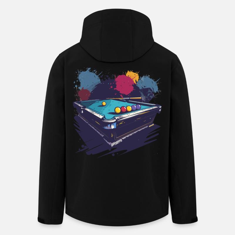 Billard Grafik - Recycelte Männer Softshell-Jacke von Stanley/Stella - Schwarz