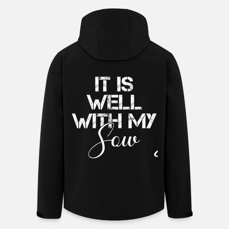 It is well with my sow - Men’s Recycled Softshell Jacket by Stanley/Stella - black
