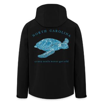Nord Carolina Schildkröte Silhouette - Recycelte Männer Softshell-Jacke von Stanley/Stella - Schwarz - Hinten - AI Model Male 185 light (185cm)