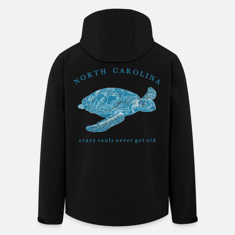 Nord Carolina Schildkröte Silhouette - Recycelte Männer Softshell-Jacke von Stanley/Stella - Schwarz