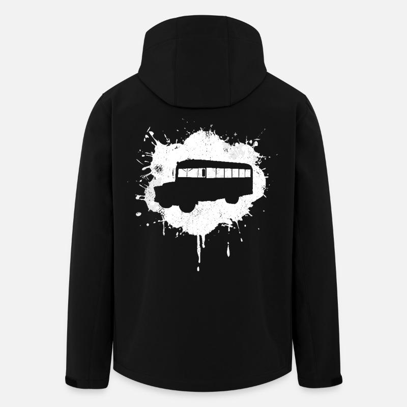 Bus Graffiti - Veste softshell homme en polyester recyclé Stanley/Stella - noir