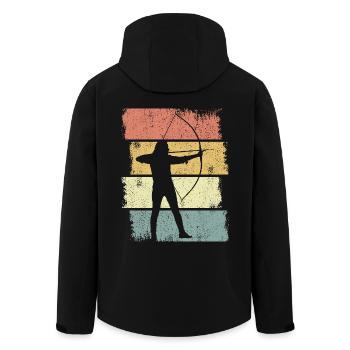 Bogenschütze Skizze - Recycelte Männer Softshell-Jacke von Stanley/Stella - Schwarz - Hinten - AI Model Male 185 light (185cm)