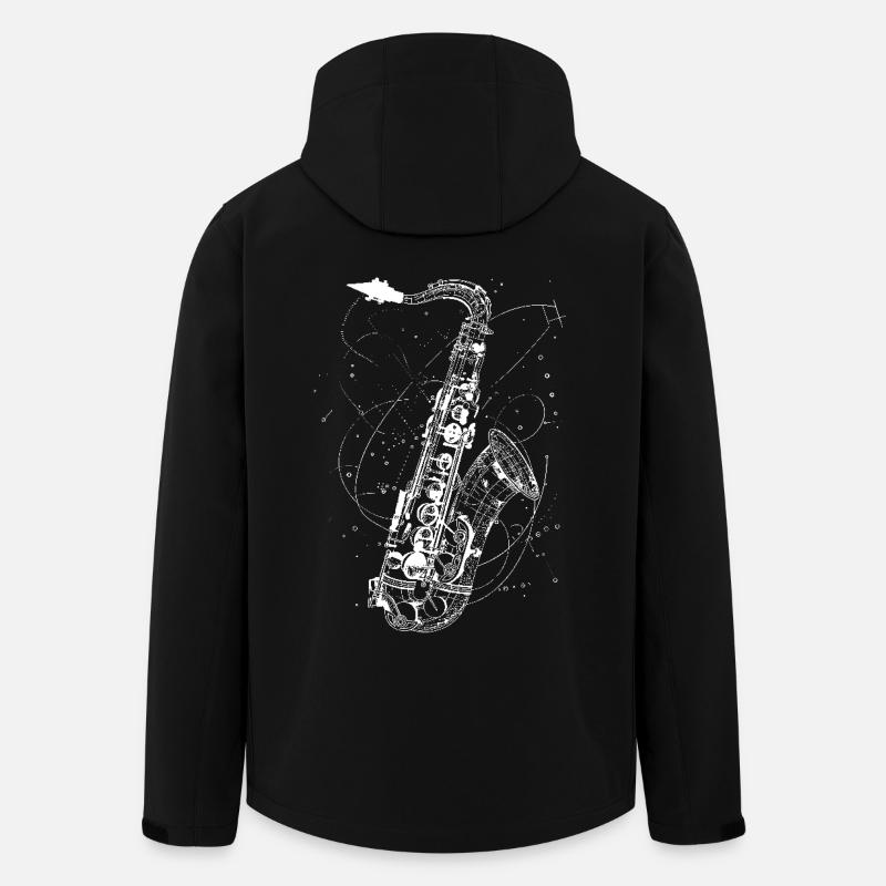Saxophon Skizze - Recycelte Männer Softshell-Jacke von Stanley/Stella - Schwarz
