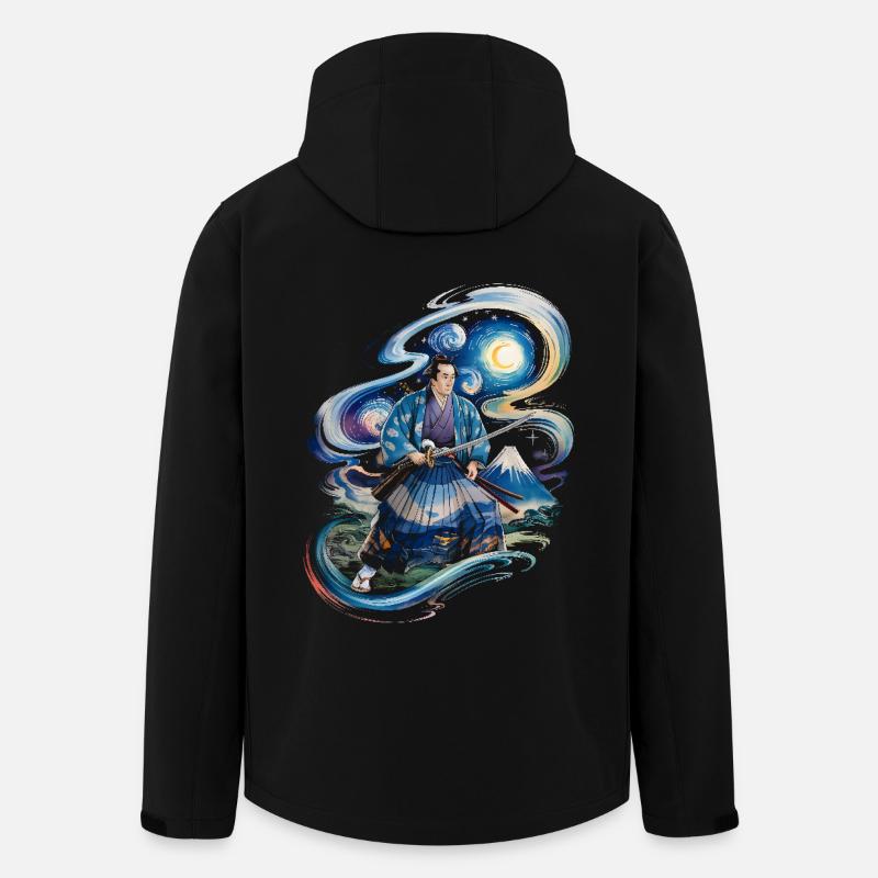 Samurai Ronin Mount Fuji japanisch - Recycelte Männer Softshell-Jacke von Stanley/Stella - Schwarz