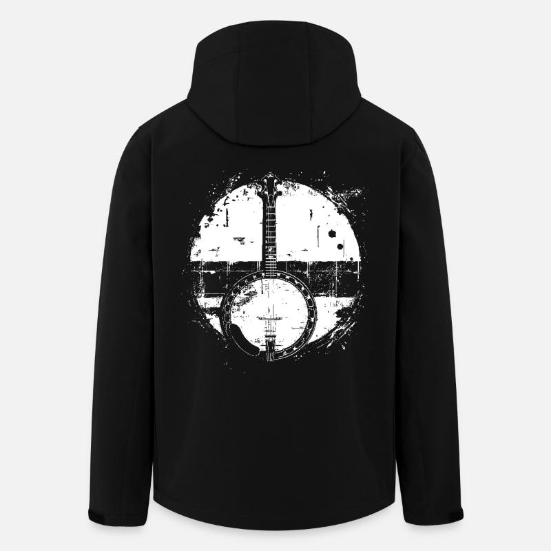 Banjo Sketch - Men’s Recycled Softshell Jacket by Stanley/Stella - black