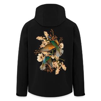 Nature Collage - Men’s Recycled Softshell Jacket by Stanley/Stella - black - Back - AI Model Male 185 light (185cm)