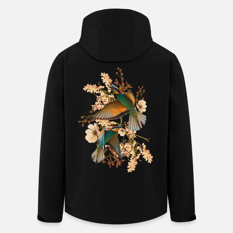 Nature Collage - Men’s Recycled Softshell Jacket by Stanley/Stella - black