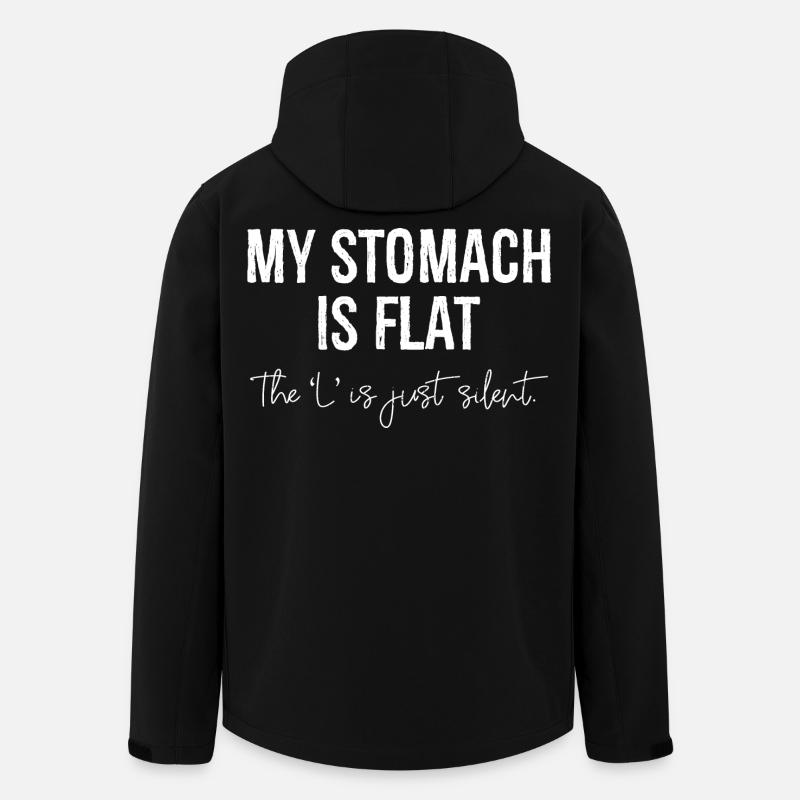 Mein Bauch ist flach - Recycelte Männer Softshell-Jacke von Stanley/Stella - Schwarz