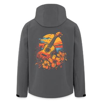 Ukulélé Look Années 90 - Veste softshell homme en polyester recyclé Stanley/Stella - noir - Dos - AI Model Male 185 light (185cm)