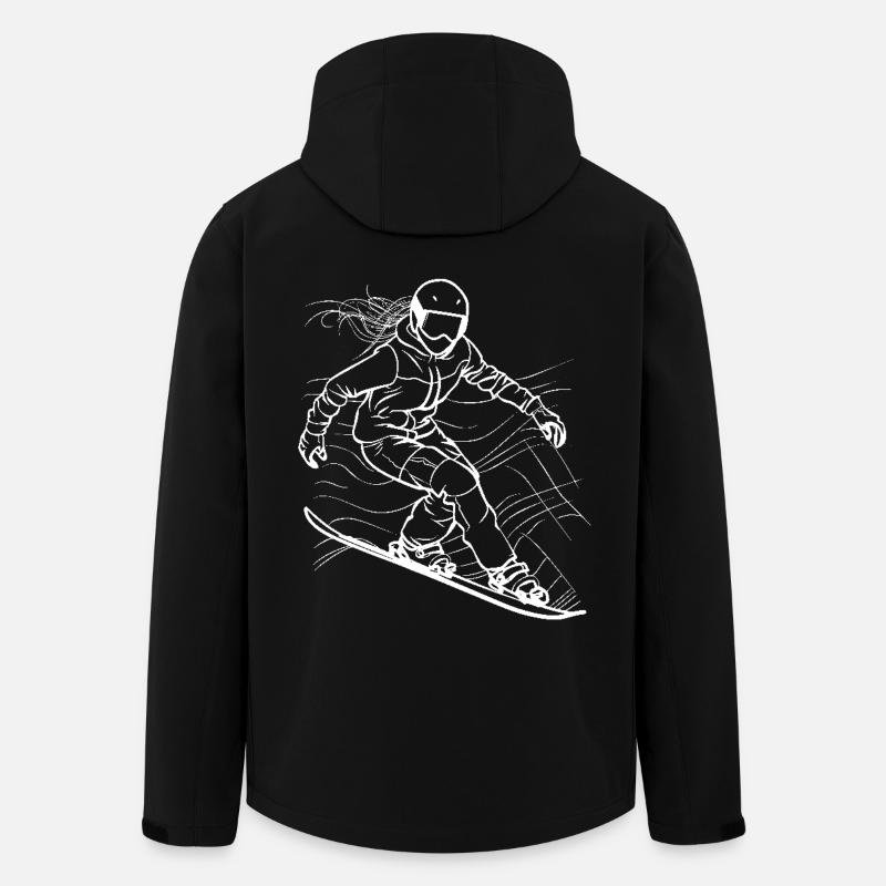 Planche à neige féminine - Veste softshell homme en polyester recyclé Stanley/Stella - noir