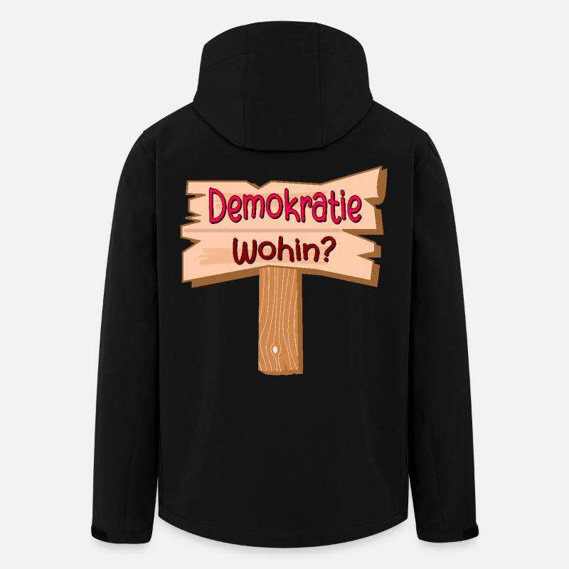DEMOKRATIE PFAD - Recycelte Männer Softshell-Jacke von Stanley/Stella - Schwarz