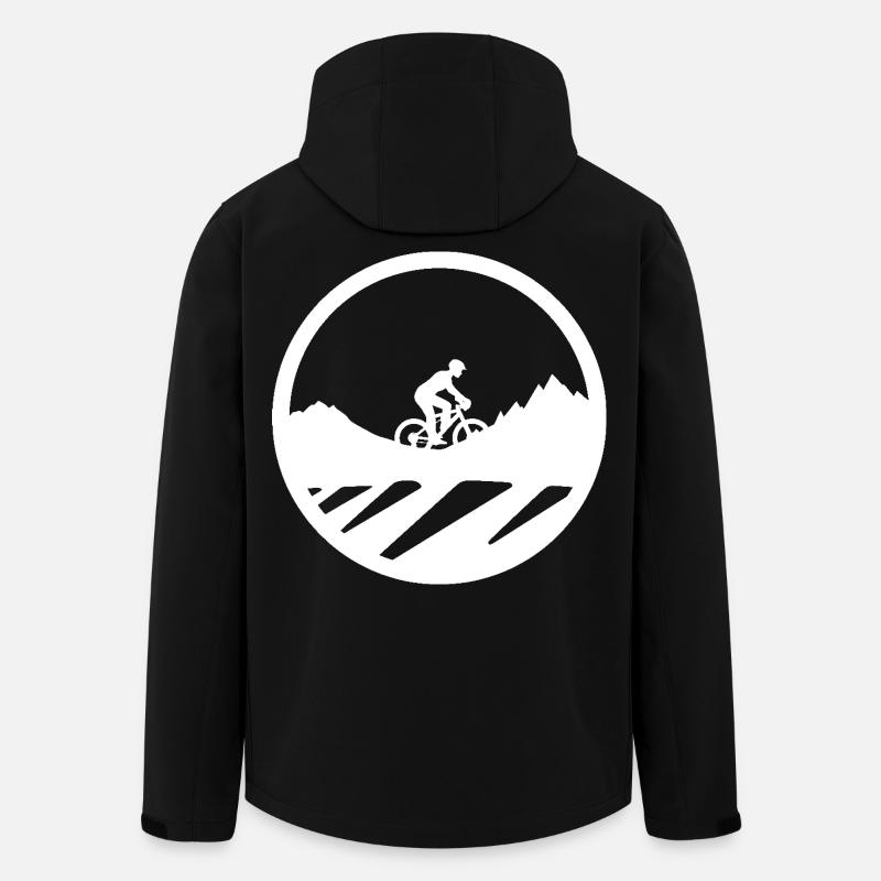 Graphismes de VTT - Veste softshell homme en polyester recyclé Stanley/Stella - noir