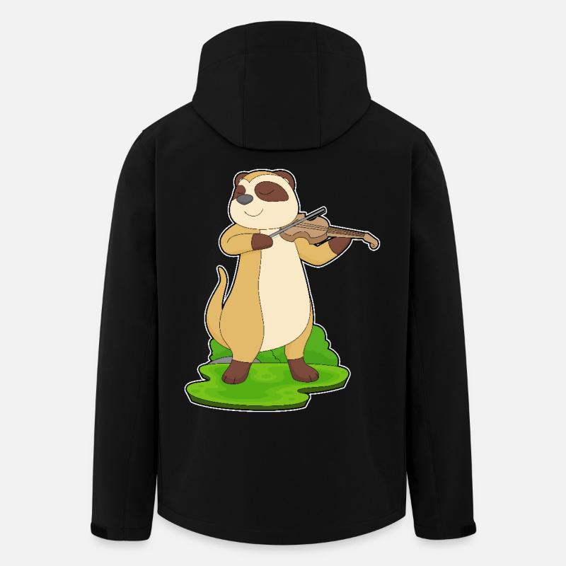 Suricate Musicien Violon - Veste softshell homme en polyester recyclé Stanley/Stella - noir