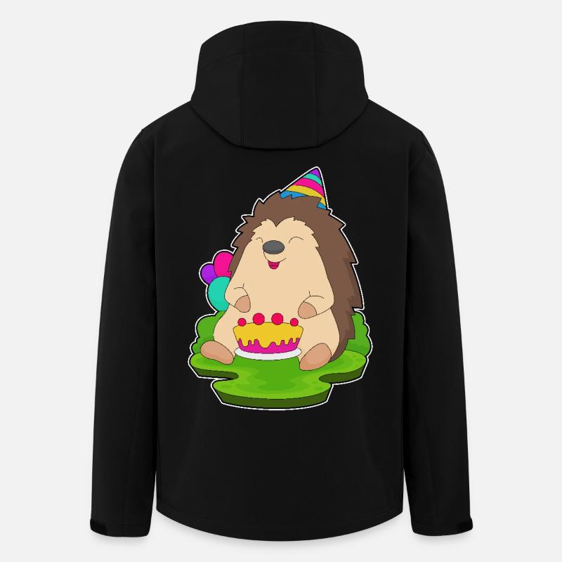 Hedgehog Birthday Cake - Men’s Recycled Softshell Jacket by Stanley/Stella - black