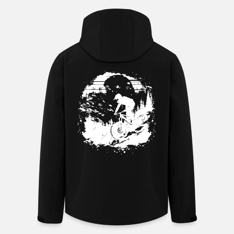 Mountainbiken - Recycelte Männer Softshell-Jacke von Stanley/Stella - Schwarz