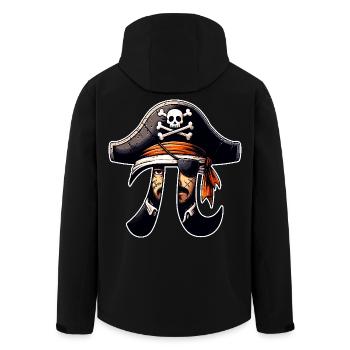 Pirate Pi Day Pirate Motif Fans de mathématiques Enseignant - Veste softshell homme en polyester recyclé Stanley/Stella - noir - Dos - AI Model Male 185 light (185cm)