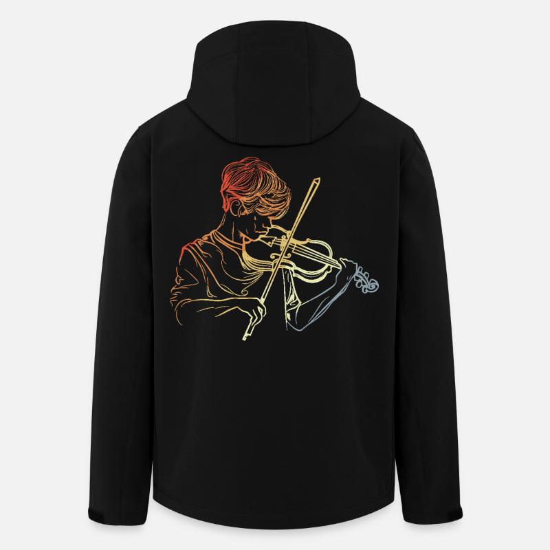 Geigenspieler Junge - Recycelte Männer Softshell-Jacke von Stanley/Stella - Schwarz