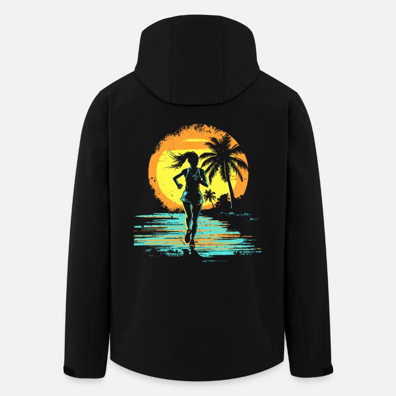 Läuferin - Recycelte Männer Softshell-Jacke von Stanley/Stella - Schwarz