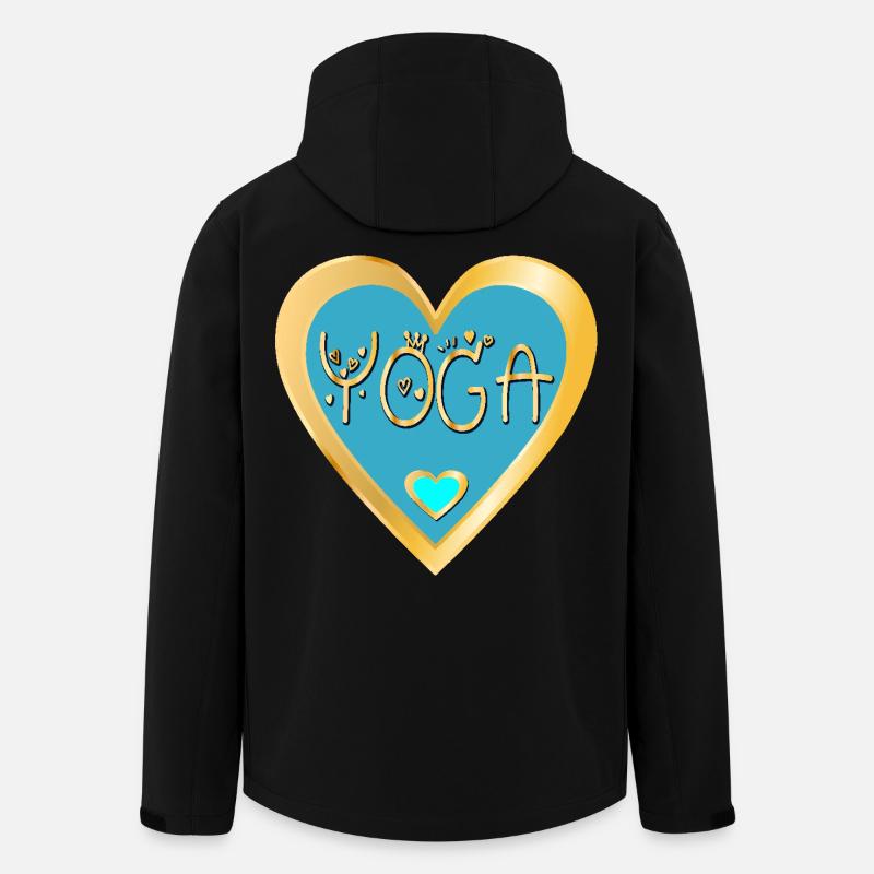 HERZ YOGA KRONE - Recycelte Männer Softshell-Jacke von Stanley/Stella - Schwarz