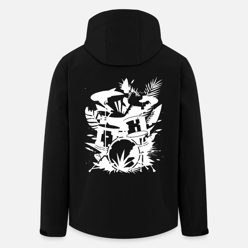 Drum Graphics - Men’s Recycled Softshell Jacket by Stanley/Stella - black