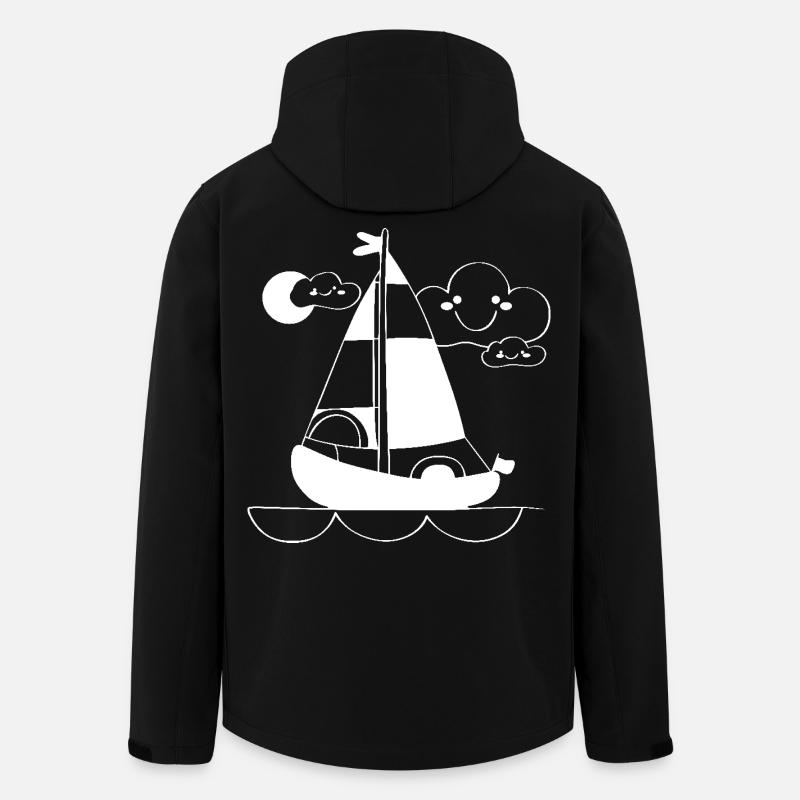 Cartoon Sailing - Men’s Recycled Softshell Jacket by Stanley/Stella - black
