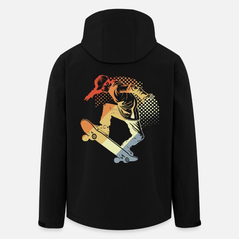 Skateboarder Retro - Recycelte Männer Softshell-Jacke von Stanley/Stella - Schwarz
