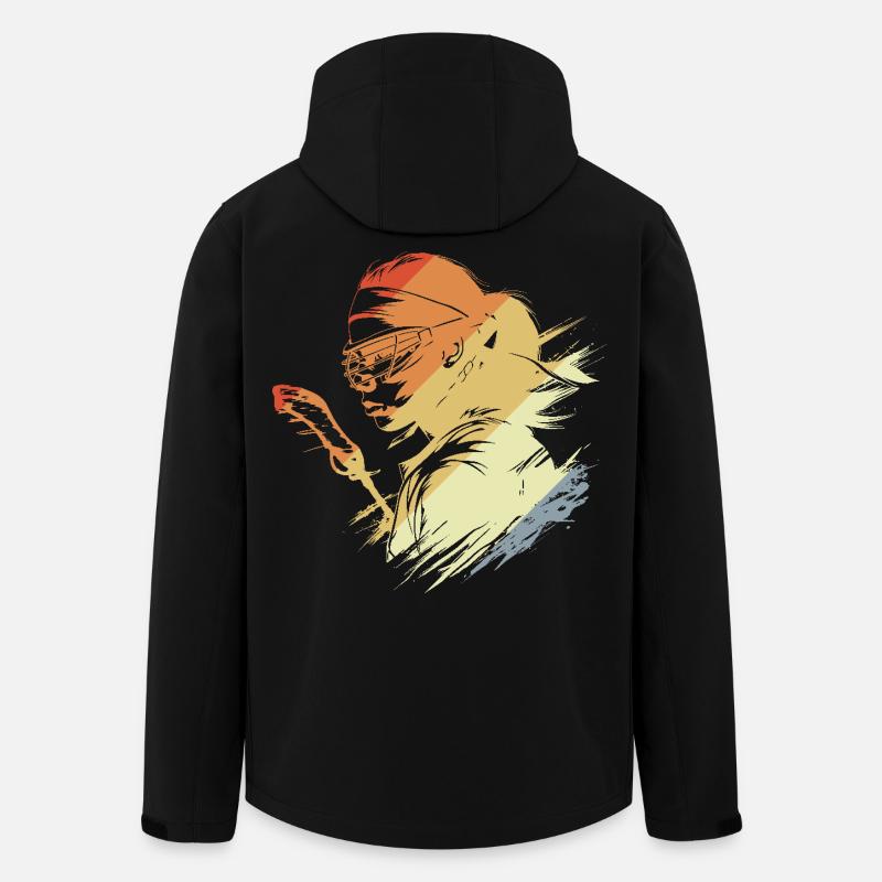 Retro Lacrossespielerin - Recycelte Männer Softshell-Jacke von Stanley/Stella - Schwarz