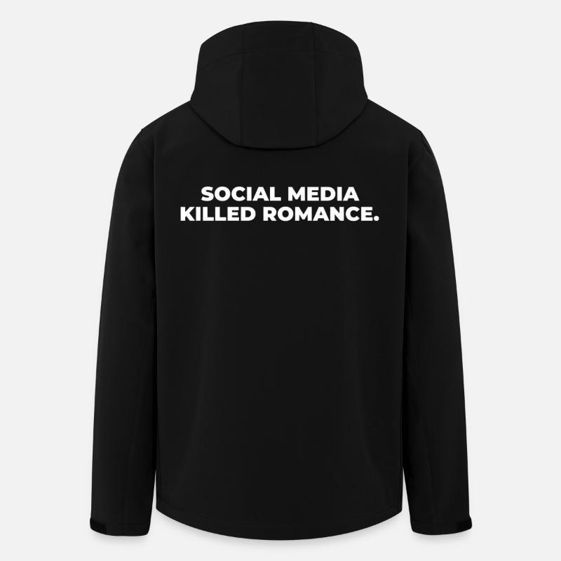 SOCIAL MEDIA KILLED ROMANCE - Recycelte Männer Softshell-Jacke von Stanley/Stella - Schwarz