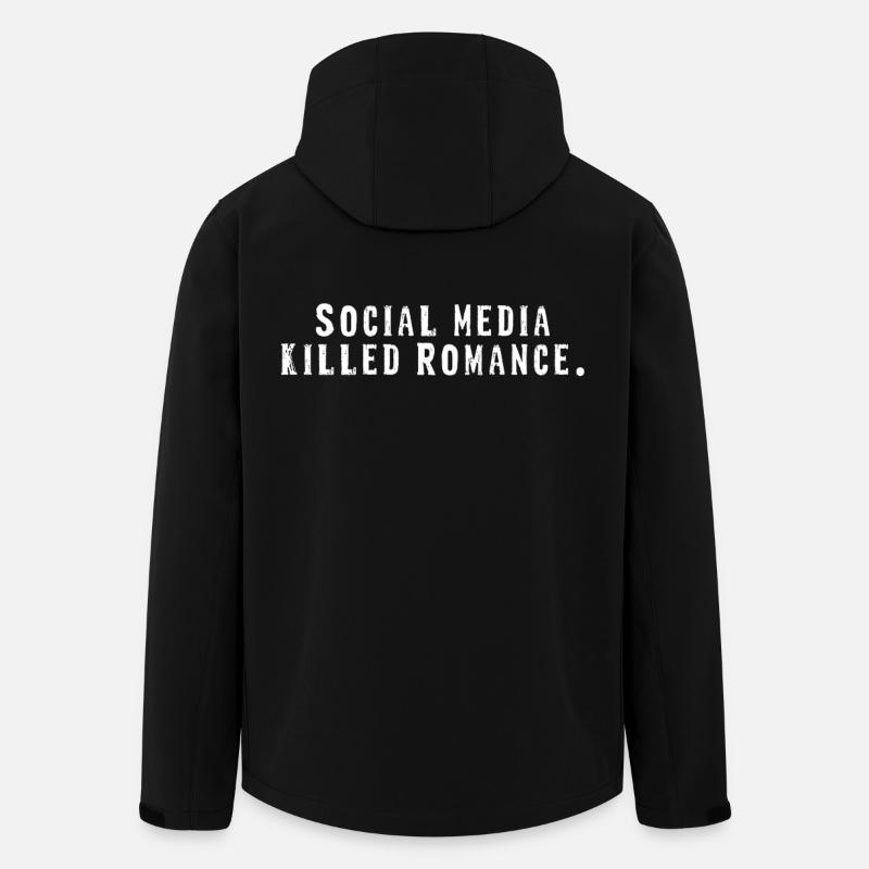 SOCIAL MEDIA KILLED ROMANCE - Men’s Recycled Softshell Jacket by Stanley/Stella - black