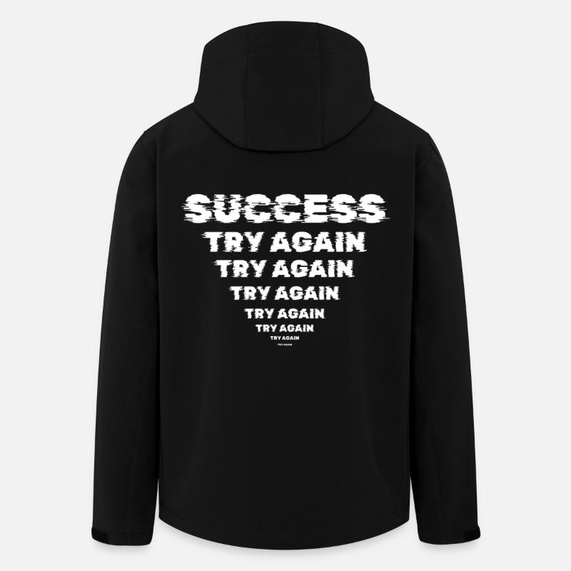 Succès Motivation Persévérance Entrepreneur - Veste softshell homme en polyester recyclé Stanley/Stella - noir