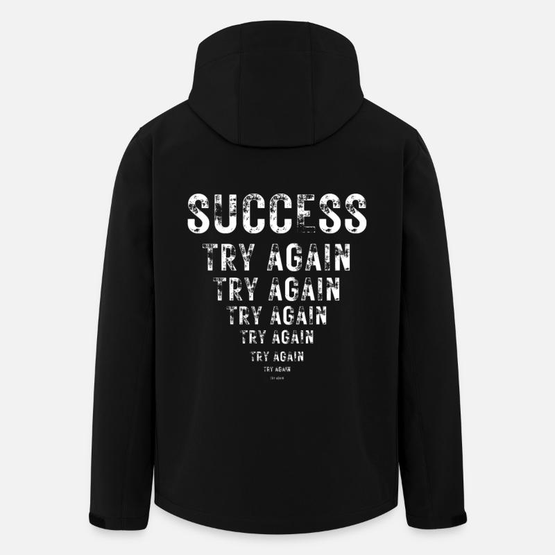 Success Motivation Perseverance Hustle - Men’s Recycled Softshell Jacket by Stanley/Stella - black