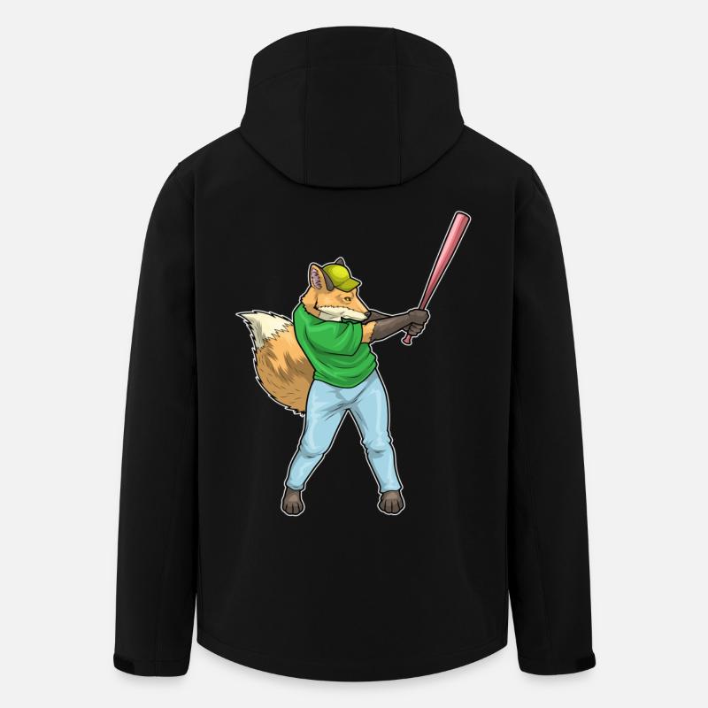 Fuchs Baseball Baseballschläger - Recycelte Männer Softshell-Jacke von Stanley/Stella - Schwarz