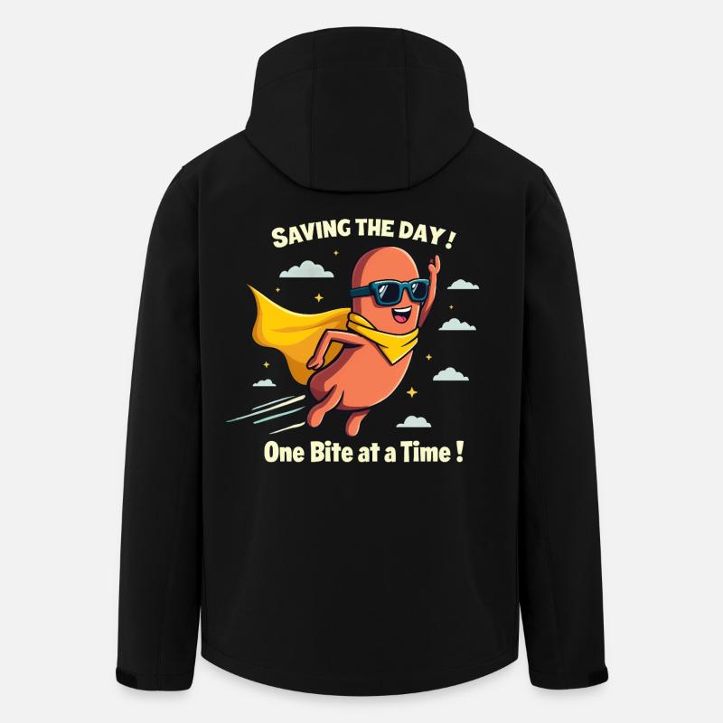 Hotdog Hero - Saving the Day - Men’s Recycled Softshell Jacket by Stanley/Stella - black