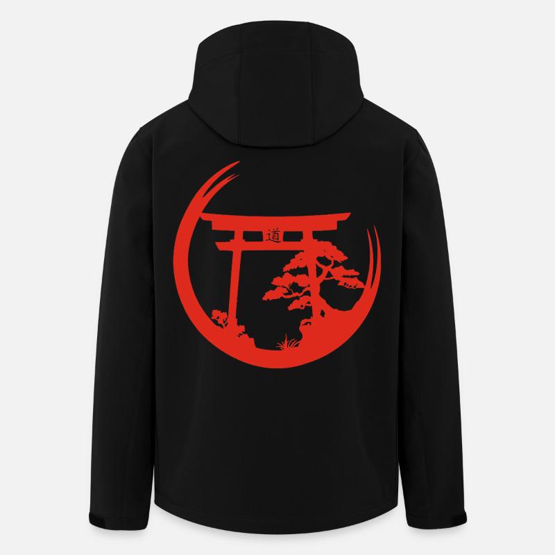 Japanische Atmosphäre (rot) - Recycelte Männer Softshell-Jacke von Stanley/Stella - Schwarz