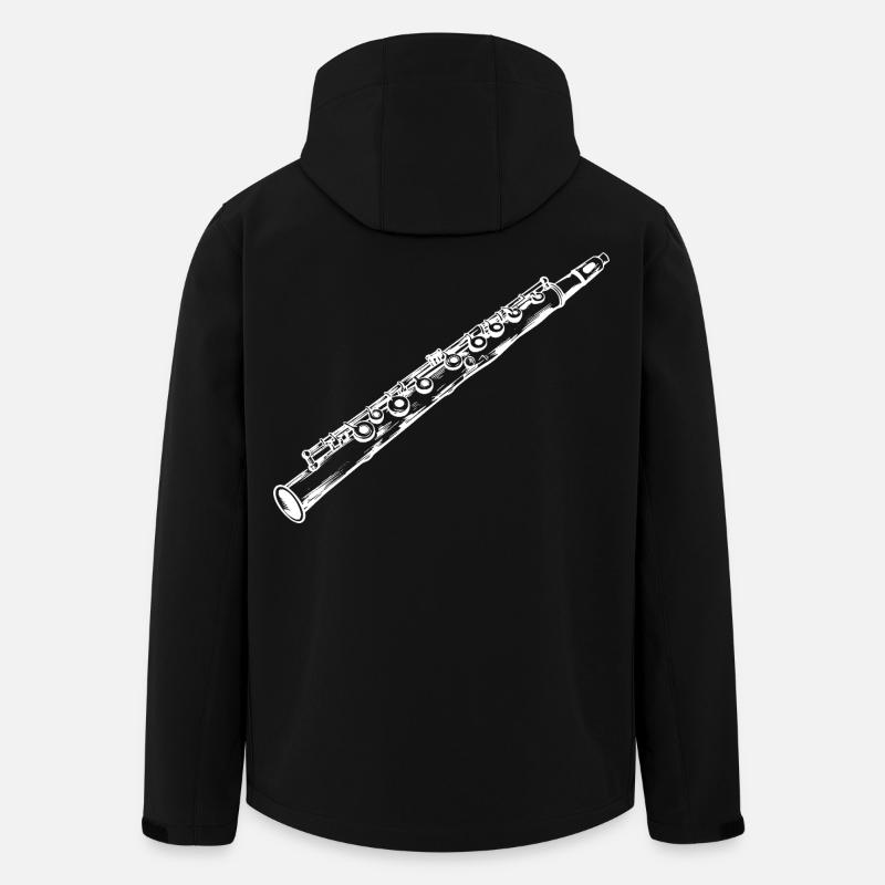 Flöte Zeichnung - Recycelte Männer Softshell-Jacke von Stanley/Stella - Schwarz