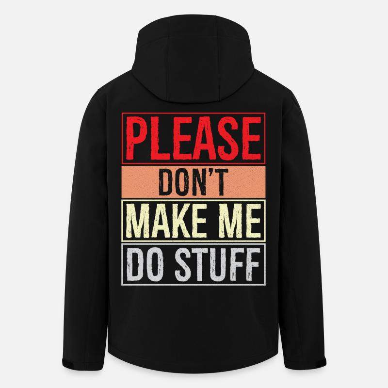 please don't make me do stuff - Recycelte Männer Softshell-Jacke von Stanley/Stella - Schwarz
