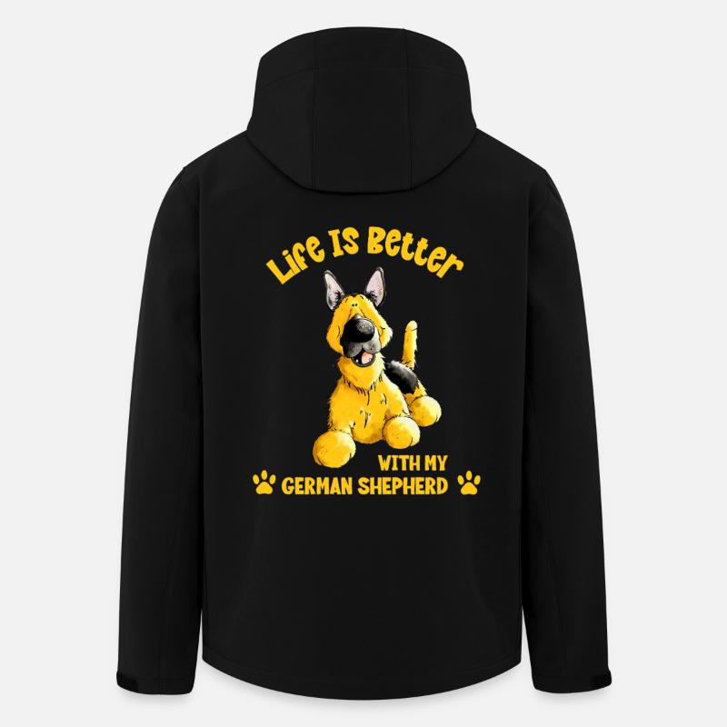 Deutscher Schäferhund Spruch - Recycelte Männer Softshell-Jacke von Stanley/Stella - Schwarz