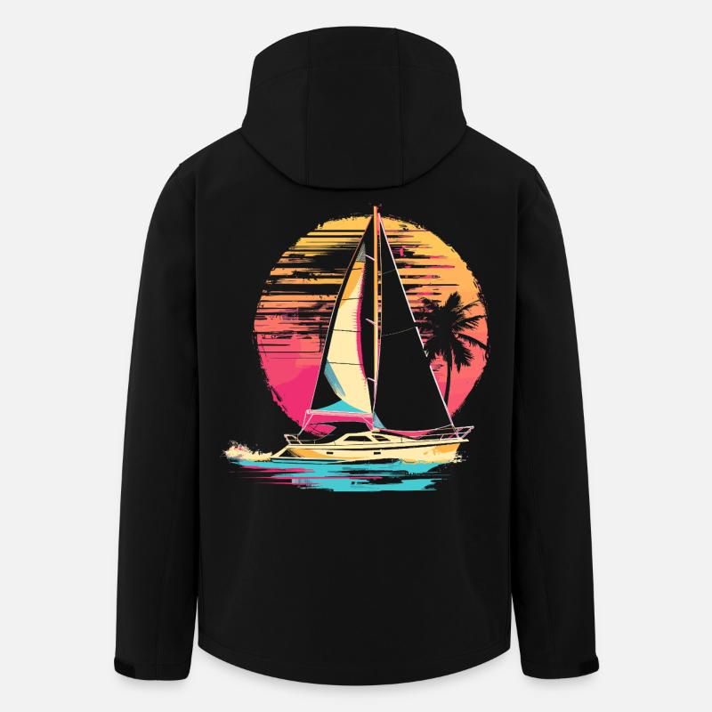 90er Segeln - Recycelte Männer Softshell-Jacke von Stanley/Stella - Schwarz