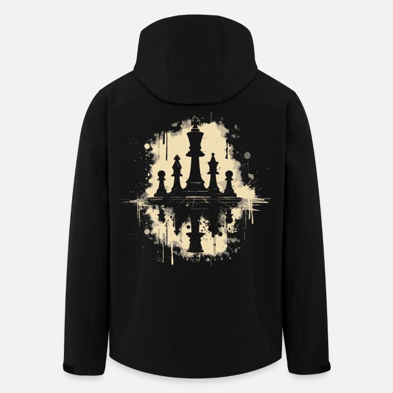 Chess Pieces Graffiti - Men’s Recycled Softshell Jacket by Stanley/Stella - black